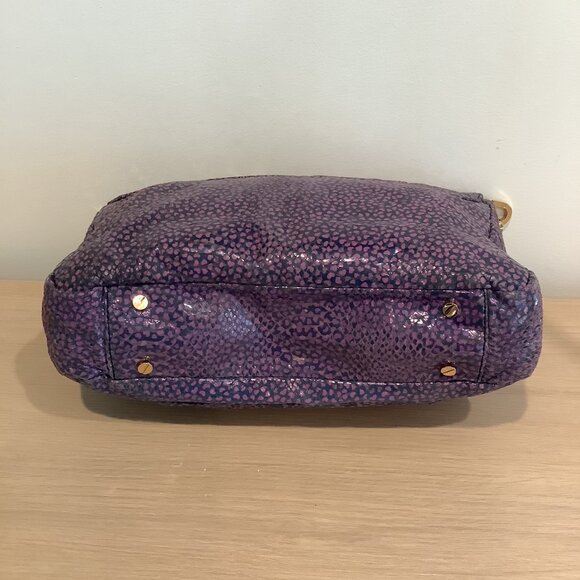 Tory Burch Purple and Gold Shoulder Bag - Picture 5 of 6